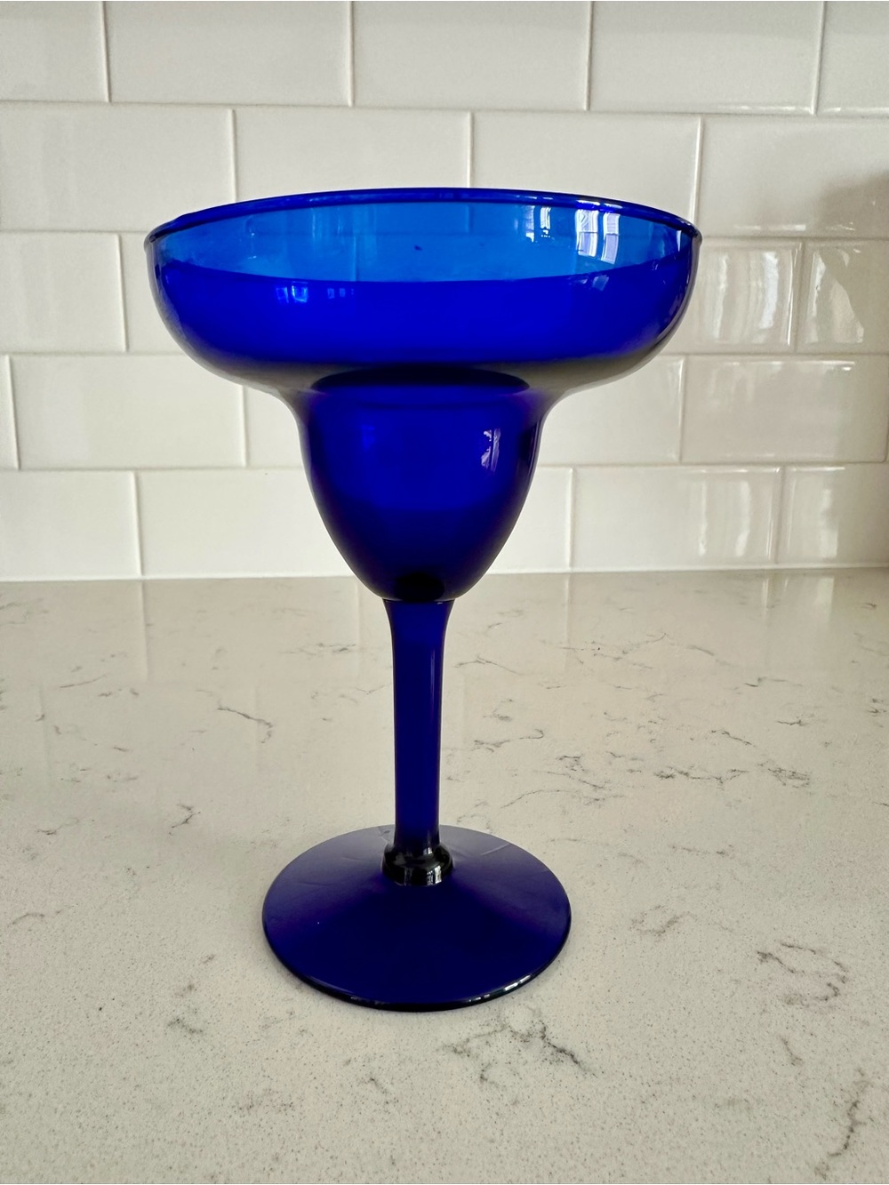 Cobalt Blue Glass Margarita Goblet - Unbranded - Picture 3 of 5